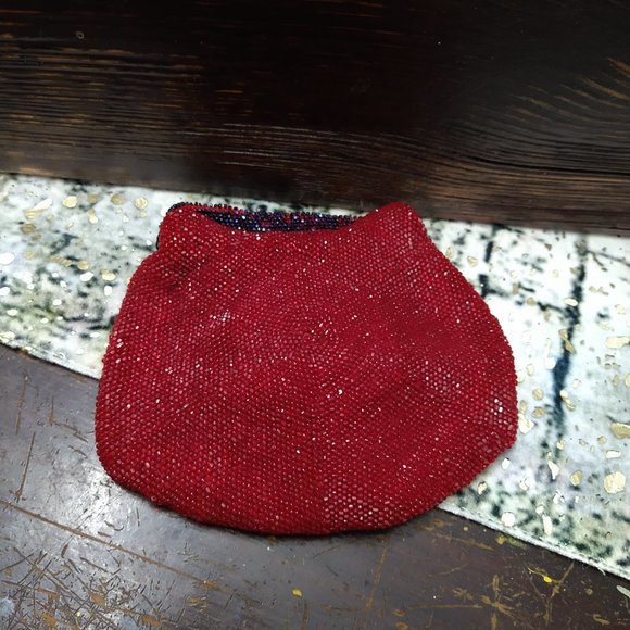 VINTAGE: Mini Fully Beaded Purse - Picture 3 of 6